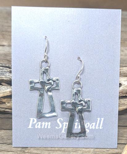 Cross Earrings 144 by Pam Springall